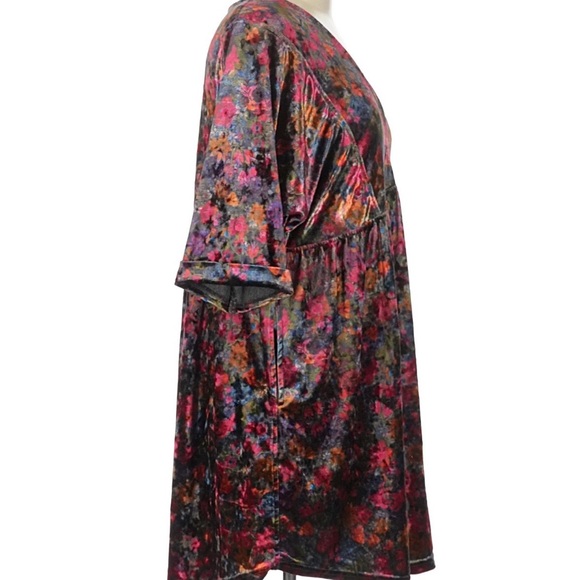 Natural Life Stella Velvet Multicolor Dress Size Large Bohemian Fairy Romantic - Picture 5 of 7